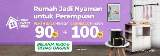 Promo Tokopedia Home Living 3-31 Maret, Belanja Kebutuhan Rumah Dapat Cashback!