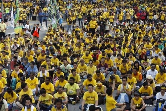 Aksi unjuk Malaysia bertahan hingga Minggu malam