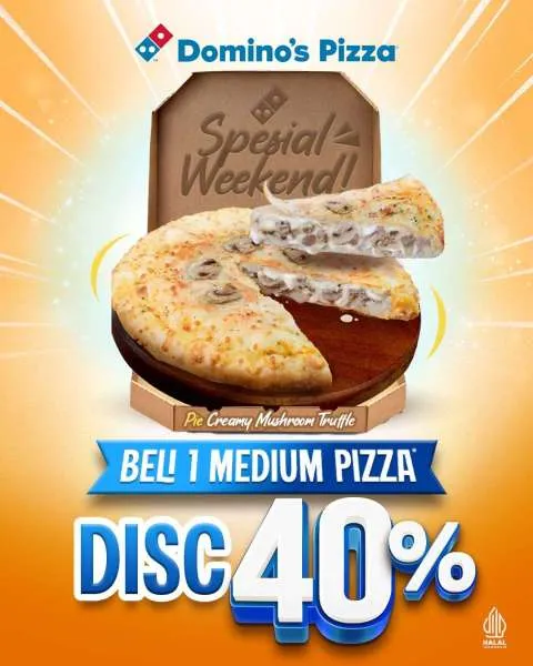 Promo Dominos Pizza Diskon 40%