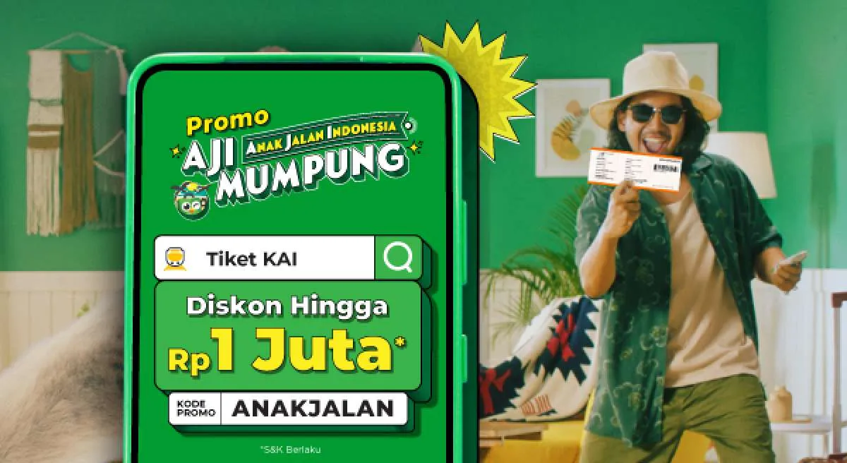 Promo Aji Mumpung Tokopedia, Tiket Kereta Diskon Hingga Rp 1 Juta