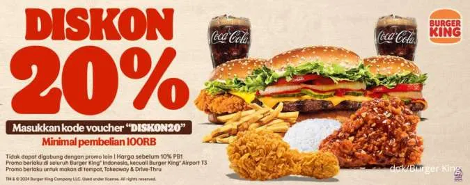 Burger King diskon 20%