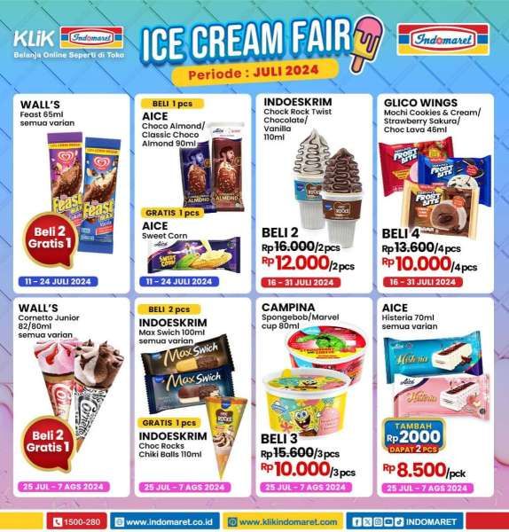 Promo Ice Cream Indomaret Bulan Juli 2024