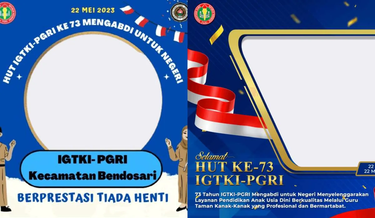 26 Twibbon HUT IGTKI-PGRI 2023, 73 Tahun Mengabdi untuk Negeri 