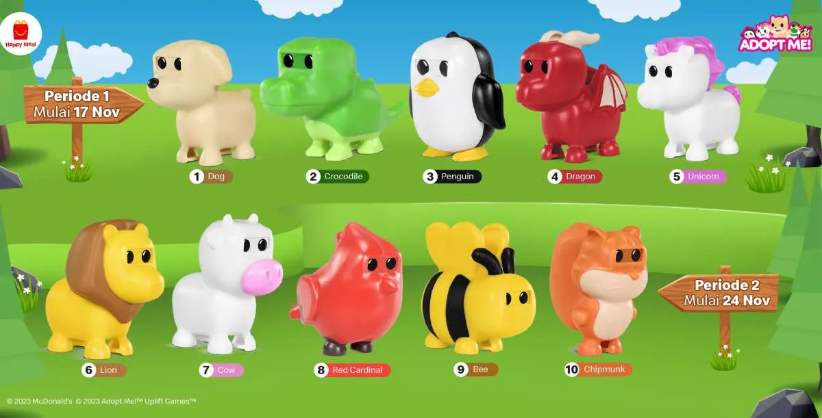 McDonald’s Indonesia Hadirkan Mainan Baru Happy Meal AdoptMe,Ajarkan Anak Rawat Hewan