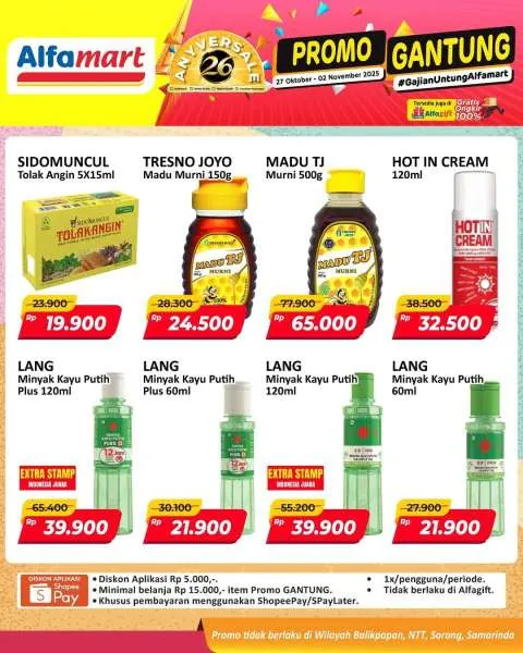 Promo Alfamart Gantung Periode 27 Oktober-2 November 2025