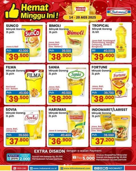 Promo Minyak Goreng di Indomaret 14-20 Agustus 2025