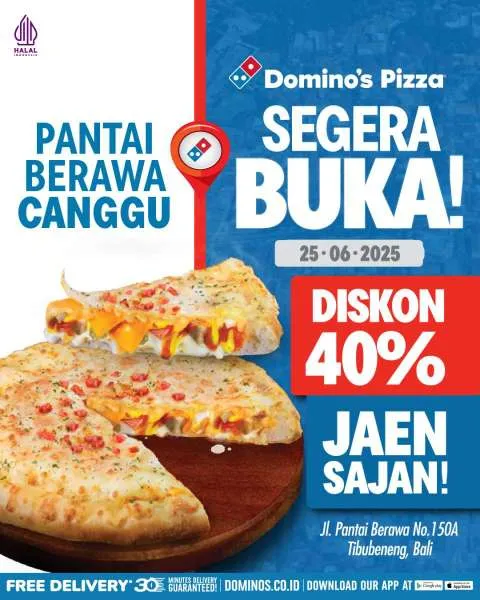 Promo Dominos Pizza Pantai Berawa Canggu