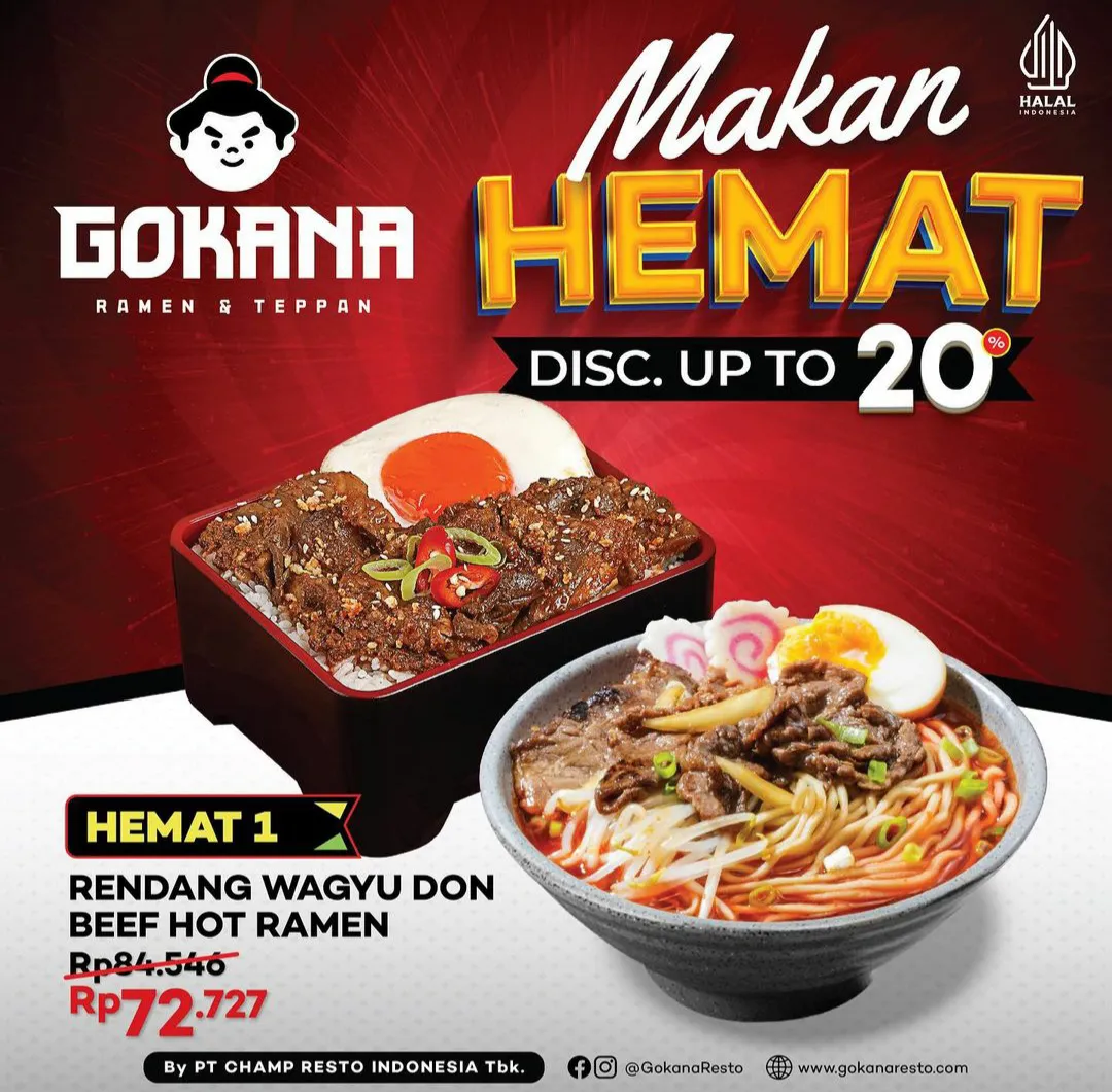 Promo Gokana Makan Hemat diskon 20%