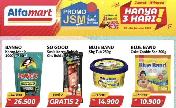 Katalog Promo JSM Alfamart Periode 2-4 Januari 2026, Harga Spesial Tahun Baru