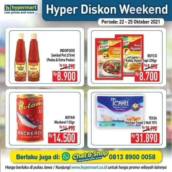 Promo Hypermart Hyper Diskon Weekend 22-25 Oktober 2021