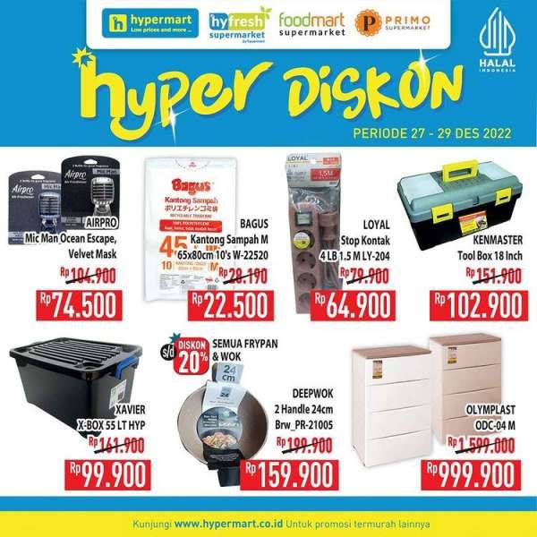 Harga Promo Hypermart Mulai 27-29 Desember 2022