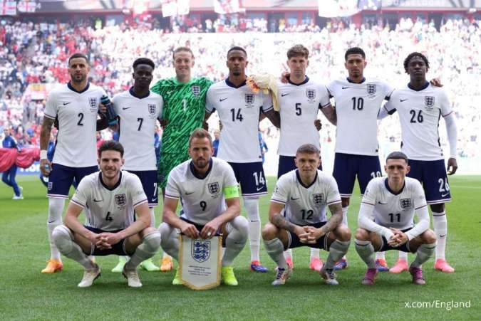 Prediksi Line Up Inggris untuk Laga Belanda vs Inggris, Semifinal EURO 2024