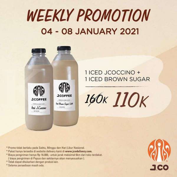 Promo J.CO periode 4-8 Januari 2021, ngopi harga hemat! 