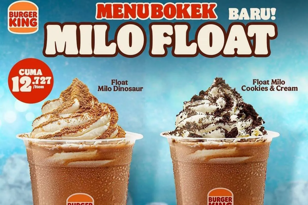 Terbaru! Promo Burger King Juni 2022, Menu Bokek Milo Float Dinosaur Rp 12.000