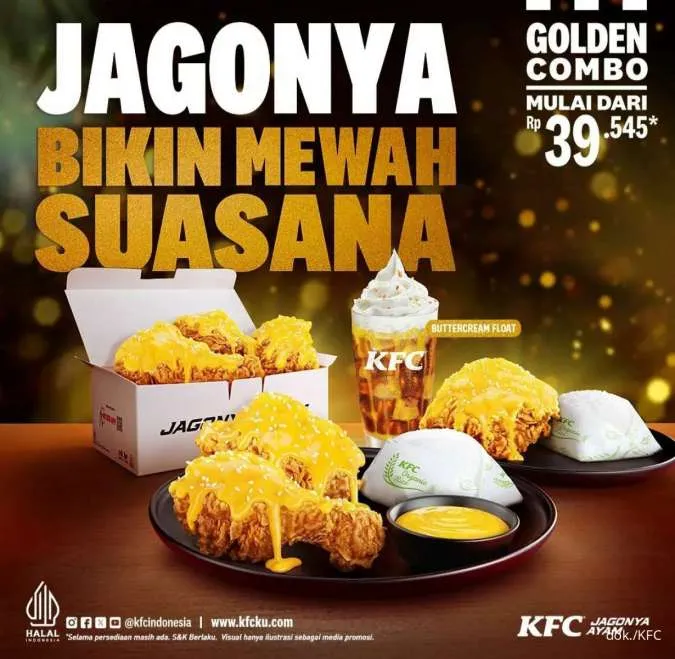 Golden Chicken KFC berlumur keju