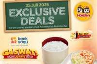 Cuma 25 Juli, Promo HokBen Gaswat x Bank Saqu, Beli 1 Hoka Hemat Bonus 1 Hoka Hemat