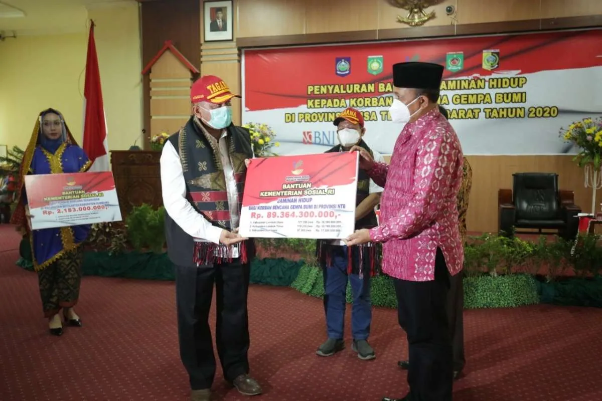 Kemensos cairkan Jadup Rp 89,4 miliar ke 297 ribu jiwa korban gempa NTB