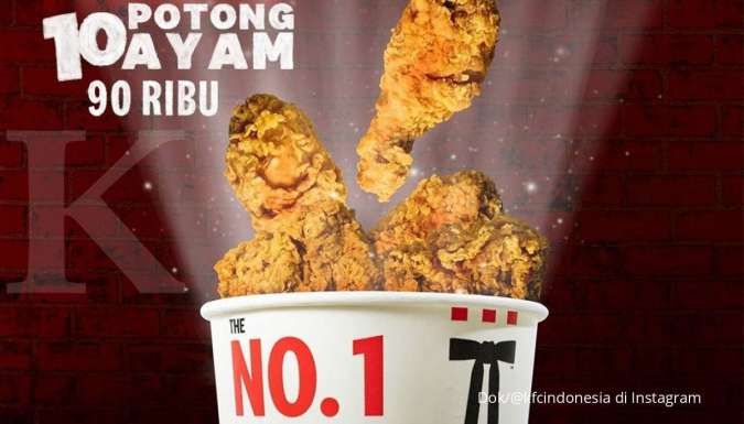 10 Potong ayam hanya Rp 90.000, simak promo KFC terbaru 26 Agustus