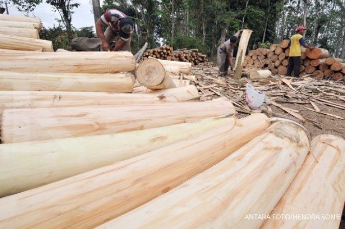 Ekspor kayu ke Korea dan China menurun