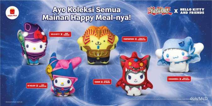 Promo McD Oktober-November 2024, Koleksi 9 Mini Plush Happy Meal Sanrio x Yu-Gi-Oh 