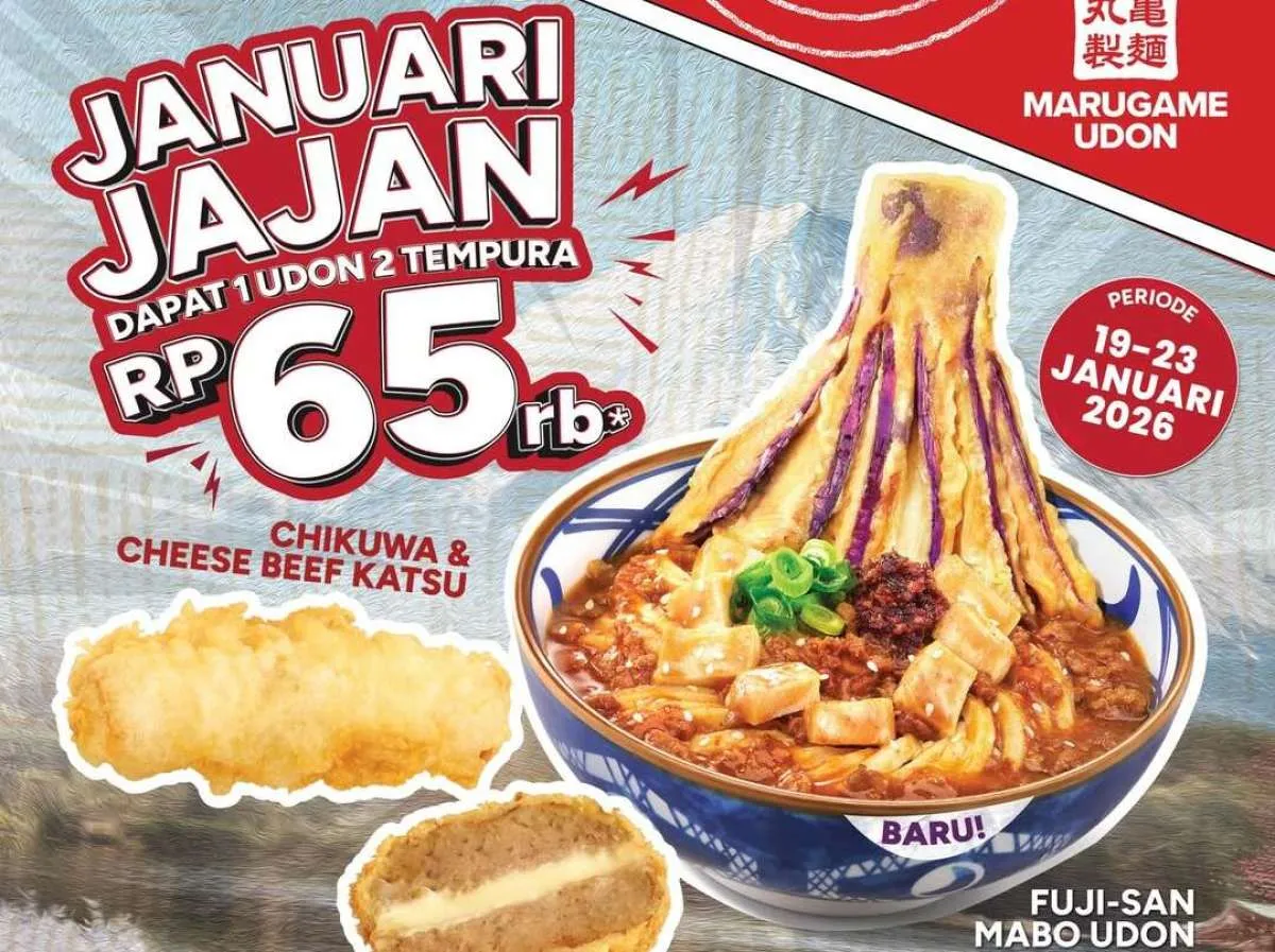 Promo Januari di Marugame Ada Paket Udon & Tebus Murah Bakmi GM Serba Rp 10.000