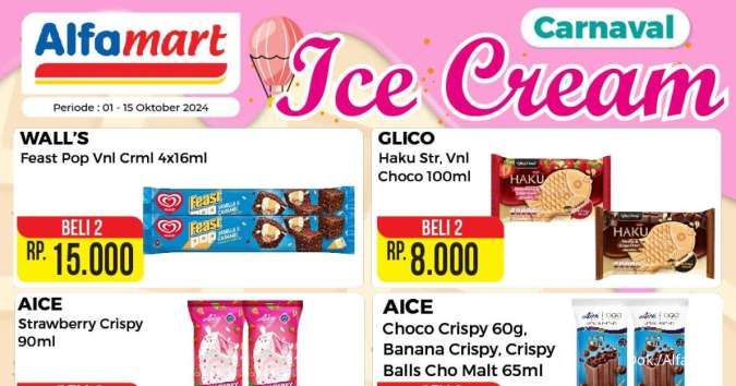 Promo Es Krim di Indomaret-Alfamart dan Superindo, Glico Haku Beli 2 Rp 8.000 Saja