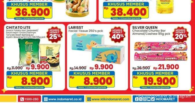 Promo Indomaret Weekday Sampai Hari Ini 15 Januari 2025, Ada SilverQueen Hemat 20%