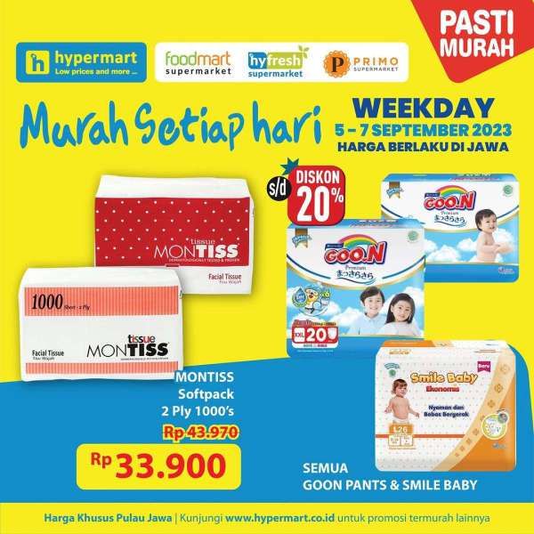 Katalog Promo Hypermart Terbaru 5-7 September 2023, Promo Hyper Diskon Weekday