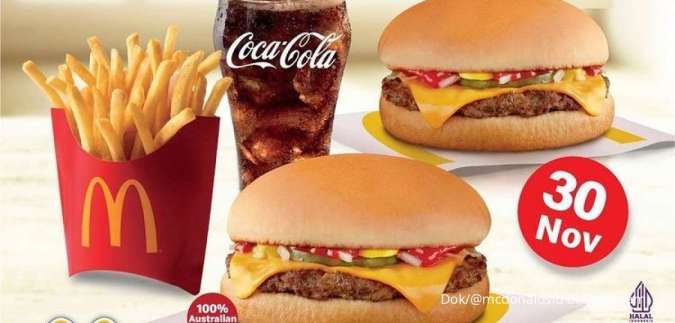 Promo McD Hari Ini Spesial di 30 November 2022, Promo Beli 1 Gratis 1 Cheeseburger