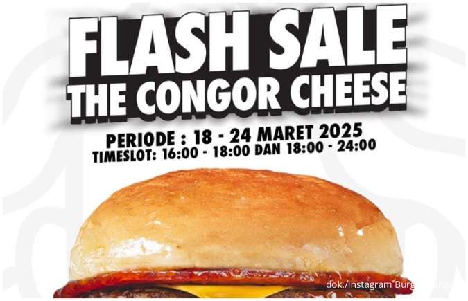 Promo Burger Bangor The Congor Cheese hingga 24 Maret Hanya Rp 36.000, Cek Jamnya
