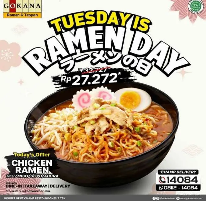 Promo Gokana Ramen Day 15 Maret 2022