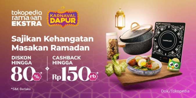 Promo Tokopedia Karnaval Dapur, Beli Perlengkapan Masak Dapat Cashback!
