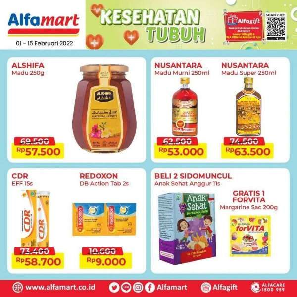Promo Alfamart Edisi Kesehatan Tubuh, Aneka Madu Murni hingga Vitamin Diskon Lumayan