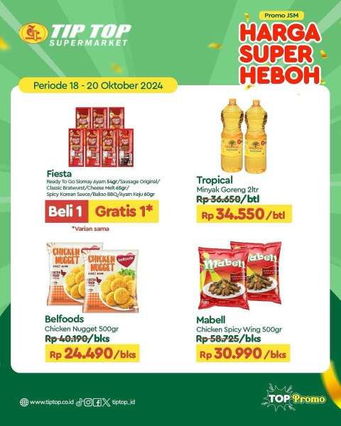 Promo JSM Tip Top Weekend 18-20 Oktober 2024