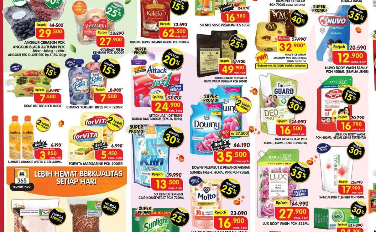 Promo Deterjen dan Sabun Mandi Weekend November, Attack dan Biore Guard Diskon 30%