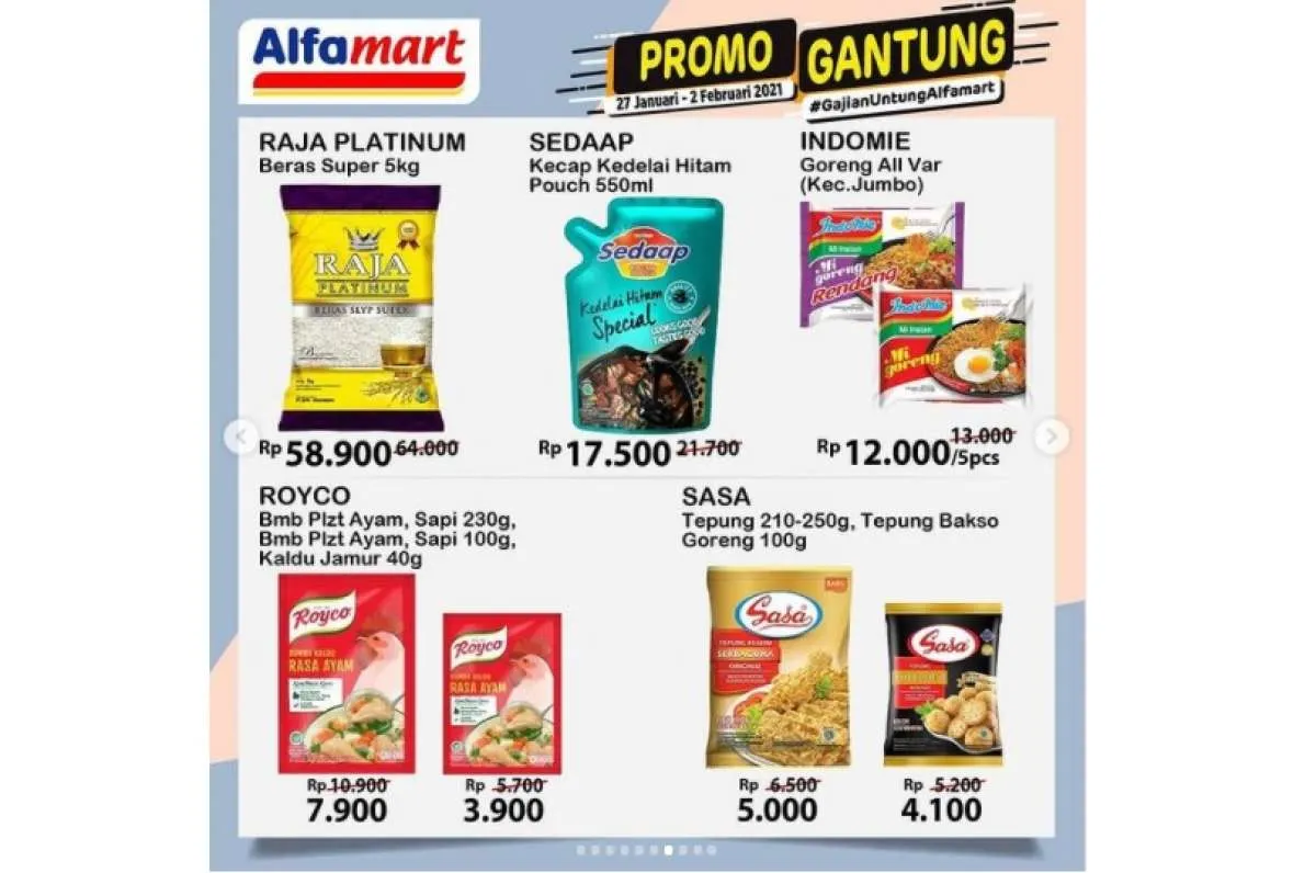  Promo Alfamart Gajian Untung hari ini Minggu 31 Januari 2021!