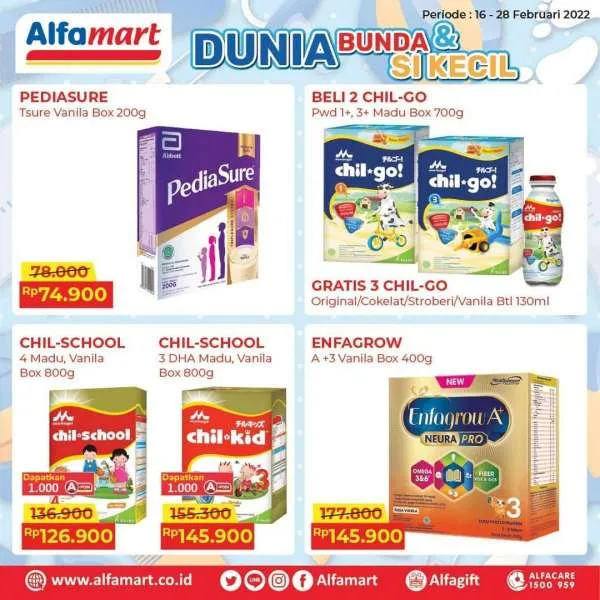 Promo Alfamart Dunia Bunda & Si Kecil Periode 16-28 Februari 2022