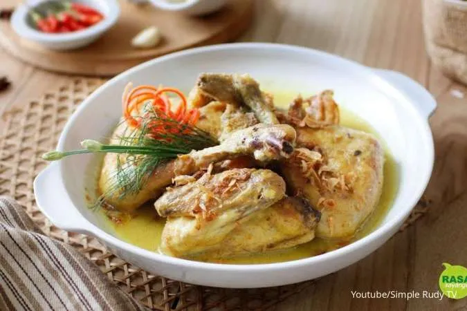 Resep Opor Ayam Panggang Khas Jepara, Lebih Empuk Dimasak Pakai 2 Teknik