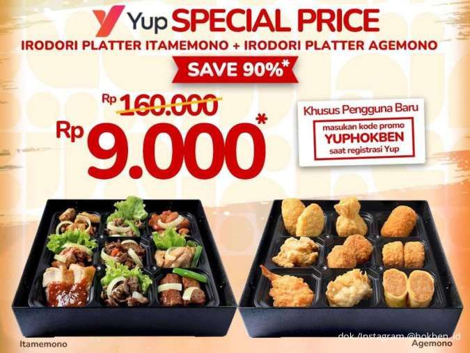 Promo HokBen dan Yup Januari, Nikmati Menu Baru Irodori Platter Cuma Rp 9.000