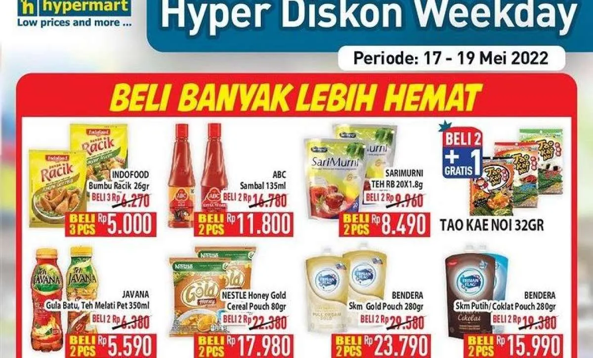Promo Hypermart di 18 Mei 2022, Promo Beli Banyak Lebih Hemat di Hari Ini