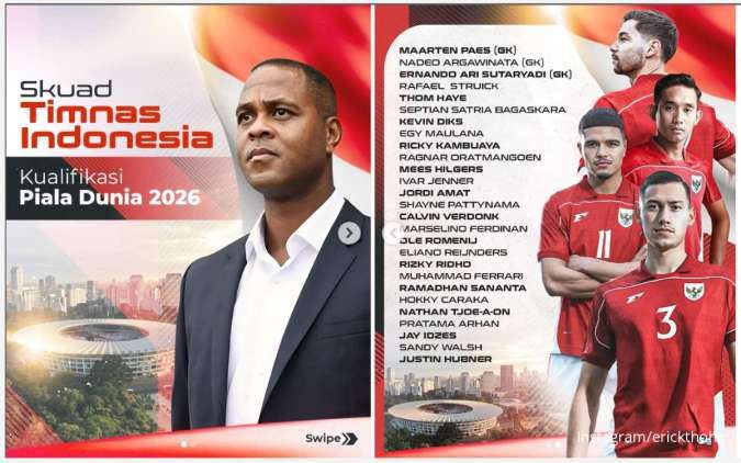 Daftar skuad timnas Maret 2025