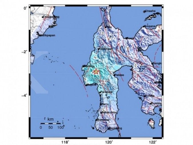 Gempa bumi berkekuatan 5,2 SR mengguncang Mamasa, Sulawesi Barat
