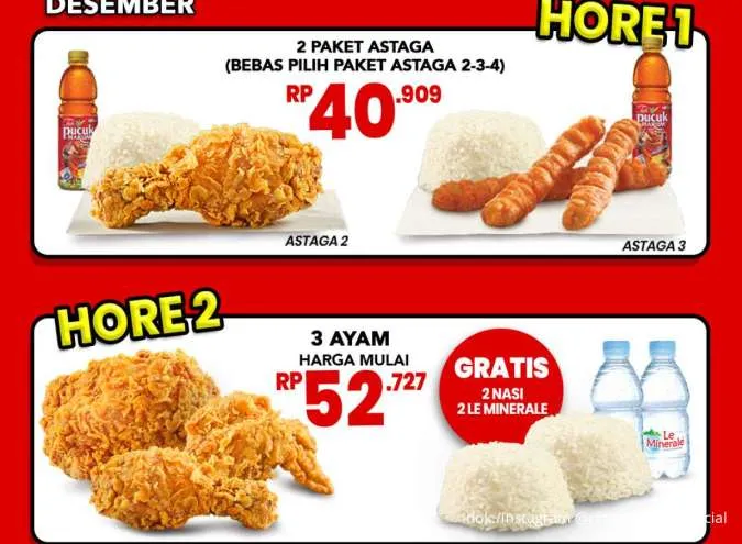 Promo Hore Gajian di CFC, 2 Paket Hemat Mulai Rp 40 Ribuan sampai 31 Desember