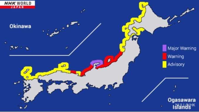 BREAKING NEWS! Gempa 7,4 SR Mengguncang Jepang, Ada Peringatan Tsunami