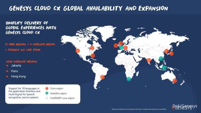 Genesys Luncurkan Satelit Genesys Cloud CX 3 Wilayah Baru: Jakarta, Hongkong & Paris