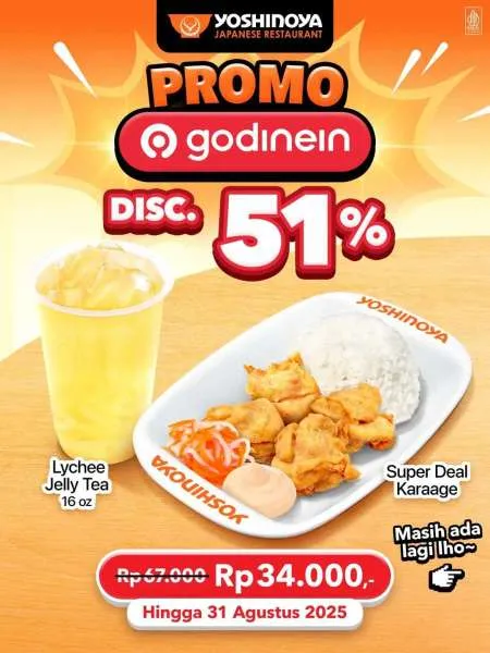 Promo Yoshinoya Diskon 51%