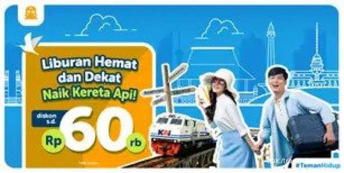 Promo Traveloka Tiket Kereta Api, Raih Diskon Sampai Rp 60.000