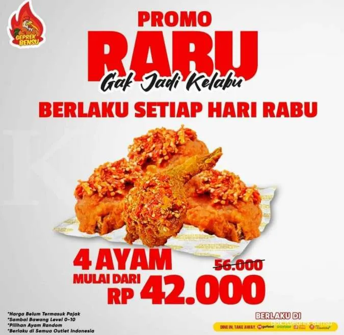 Promo Geprek Bensu 15 Desember 2021