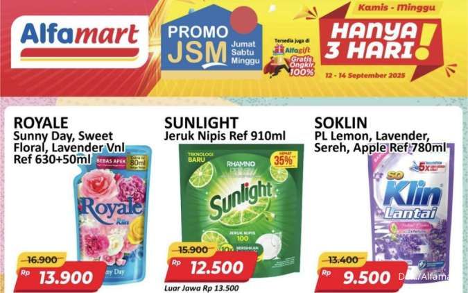 Katalog Promo JSM Alfamart Periode 12-14 September 2025, Sunlight-Daia Diskon Besar!