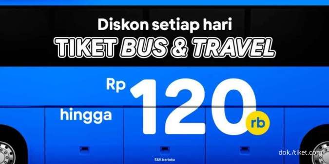Promo Tiket.com 20-28 Februari 2023, Nikmati Diskon Tiket Bus & Travel Rp 120.000